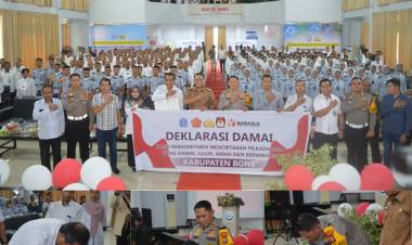 KULIAH UMUM KAPOLRES BONE DAN DEKLARASI KAMPUS BERSIH DARI NARKOBA,  DEKLARASI  KAMPUS TERTIB BERLALU LINTAS, DAN DEKLARASI KAMPUS  MENDUKUNG PILKADA DAMAI TAHUN 2024