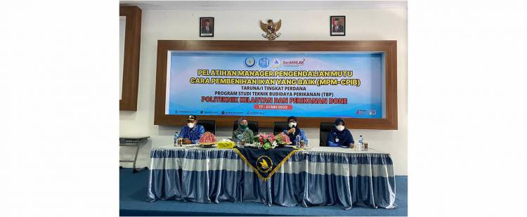 Pelatihan Manager Pengendali Mutu Cara Pembenihan Ikan (MPM-CPIB)